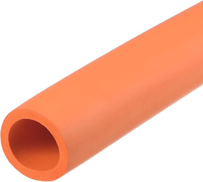 uxcell Foam Tubing for Handle Grip Support, 28mm ID 38mm OD 1m Length Orange