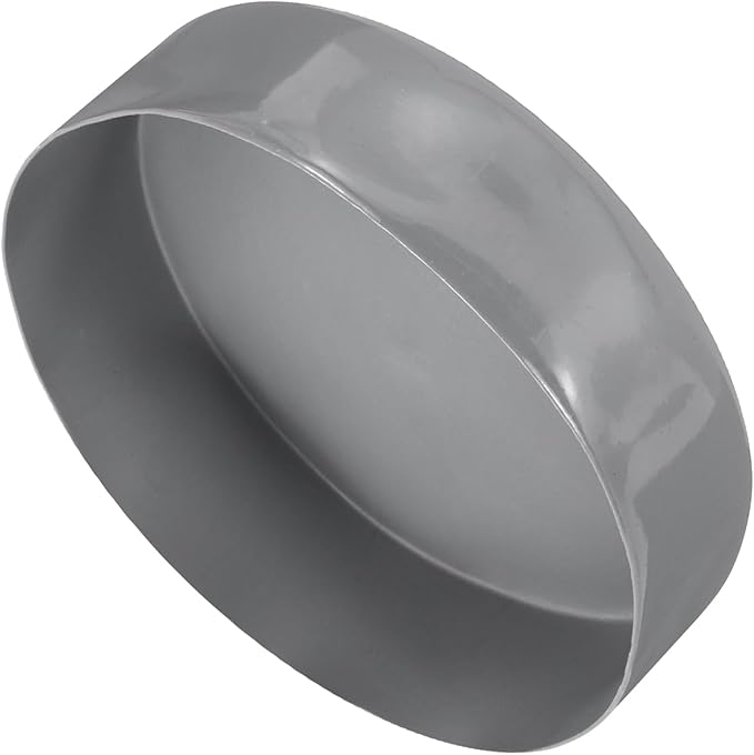 uxcell 4pcs Rubber End Caps 180mm ID Vinyl Round End Cap Cover Screw Thread Protectors Light Gray, 50mm Height