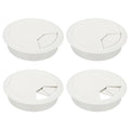 PATIKIL 3 Inch Desk Grommet, 4Pcs Cable Grommet Wire Management Cable Hole Cover Cord Organizer for Office Home Table Countertop, White