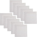 Vent Systems - 6 x 6 Inch (Inner) Pack of 10 White Metal Square Soffit Air Vent Grille Cover, Register Vent Deflector Louver Built-in Mesh HVAC for Bathroom Home Office Kitchen 8" x 8" (Outer)