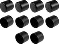 uxcell 10pcs Rubber End Caps 34mm ID Vinyl Round End Cap Cover Screw Thread Protectors Black