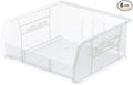 Akro-Mils 30235 AkroBins Plastic Storage Bins, Space-Saving Stackable Bins for Garage, Pantry, Craft Organization, 11" x 11" x 5", Clear, 6-Pack