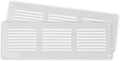 Repa Market 2-Pack 12x4 Inch Air Vent Cover/White Galvanized Steel Louvered Grill Cover with Mesh Screen/Wall or Ceiling Vent/Durable Flush Mount HVAC Register for Indoor and Outdoor Ventilation