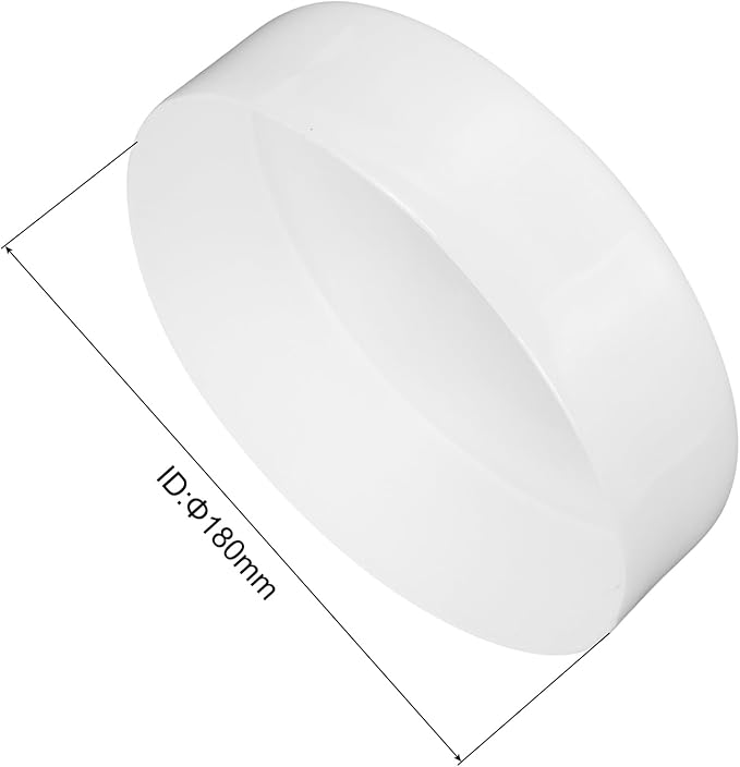 uxcell 4pcs Rubber End Caps 7 1/16"(180mm) ID Vinyl Round End Cap Cover Screw Thread Protectors White, 50mm Height