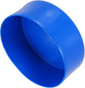 uxcell 4pcs Rubber End Caps 130mm(5 Inch) ID Vinyl Round End Cap Cover Screw Thread Protectors Blue, 50mm Height