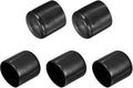 uxcell 5pcs Rubber End Caps 1 9/16"(39mm) ID Vinyl PVC Round Tube Bolt Cap Cover Screw Thread Protectors Black