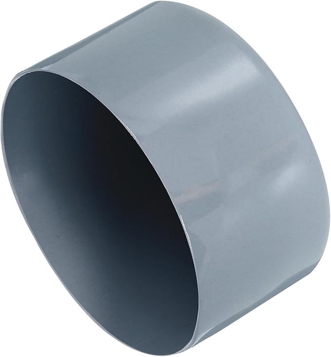 uxcell 4pcs Rubber End Caps 70mm ID Vinyl Round Tube Bolt Cap Cover Screw Thread Protectors Grey, 40mm Height
