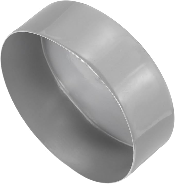 uxcell 4pcs Rubber End Caps 150mm ID Vinyl Round End Cap Cover Screw Thread Protectors Light Gray, 50mm Height