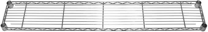 Shelving Inc. 8" d x 48" w Chrome Wire Shelving with 2 Tier Shelves, Weight Capacity 800lbs Per Shelf