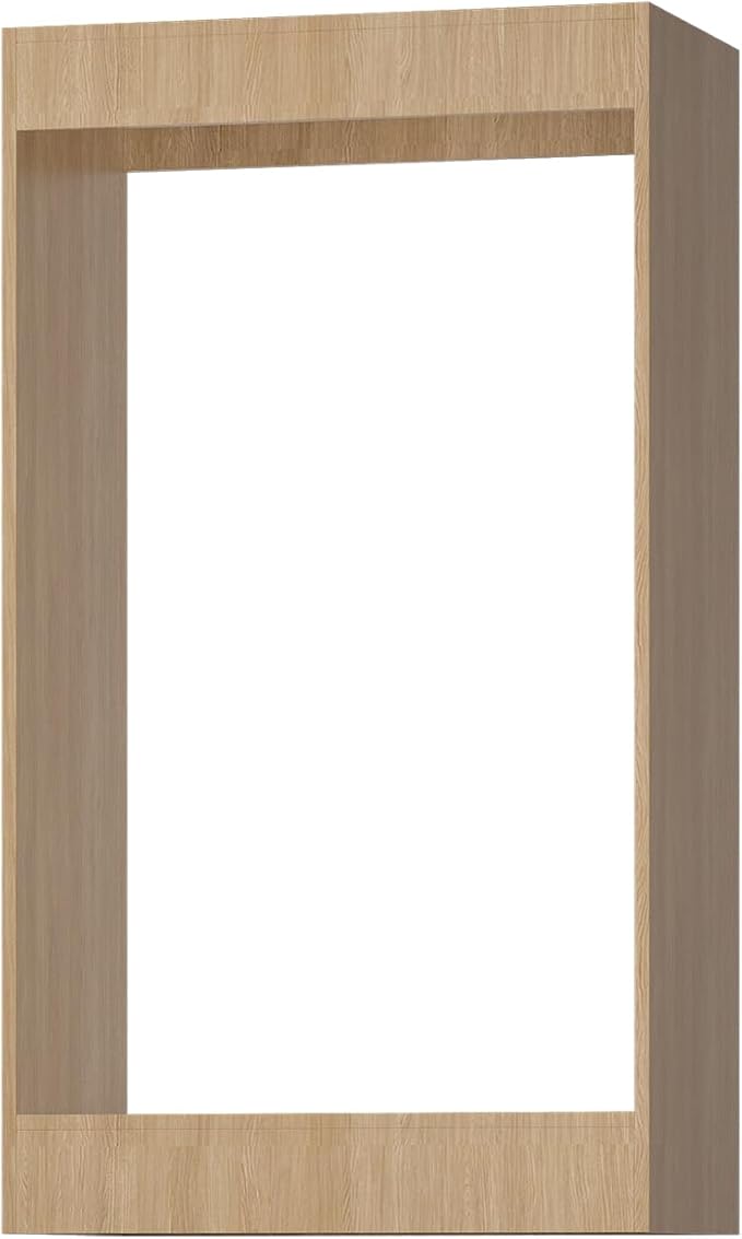 Double Hanging Closet Unit, Modular Closet System, Wood Closet System Organizer with Storage for Walk In Closets, Clothing Rack Wardrobe Closet for Hanging Clothes, Bedroom, Wood, 19.5"W