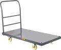 VEVOR Platform Truck, 2000 lbs Capacity Steel Flatbed Cart, 47" Length x 24" Width x 32" Height Flat Dolly, Hand Trucks with 5" Nylon Casters, Heavy-Duty Utility Push Carts for Luggage Moving