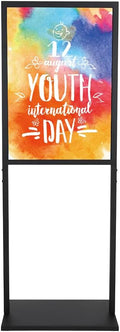 Sign Holder Stand, heavy Duty Pedestal poster stand for display,22×28 inch slide-in double sided banner poster sign holder floor stand for indoor Display (22×28)