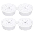 uxcell 4 Pcs Desk Grommet, 2.09 inch 53mm Desk Cable Hole Cover Wire Hole Insert for Home Office Table Cabinet Cord Organizer, White