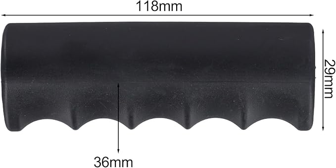2Pcs Wheelbarrow Handle Covers 22-30mm Rubber Grip Sleeves Non Slip Garden Cart Handles Shock Absorption Black(118 x 29mm)
