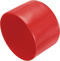 uxcell 4pcs Rubber End Caps 57mm ID Vinyl Round End Cap Cover Screw Thread Protectors Red, 40mm Height