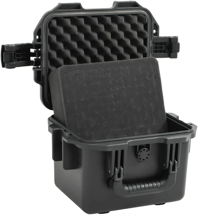 PP Portable Flight Case, Lockable Tool Box for Transportation Travelling, Protective Equipment Case, 11.8"x9.6"x7.9", -290