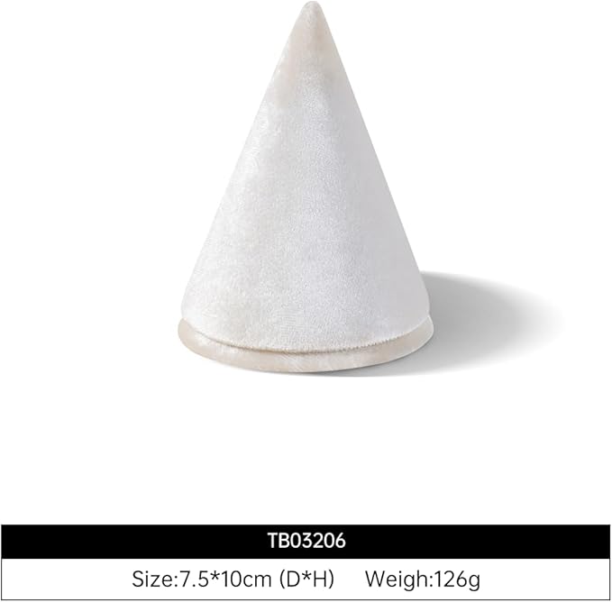 Resilient Velvet Bracelet Display Stand, Cone-Shaped Bangle Storage Holder For Jewelry Store Retail Countertop Organizer Stand (Beige, Resilient Velvet)