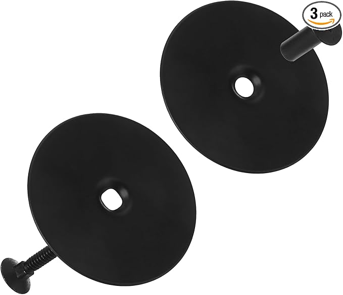 3 Sets Door Hole Cover Plate, Door Knob Cover Door Knob Plate 2-5/8" Diameter Black Door Knob Covers Door Hole Filler Plate for Home Security (3, Black)