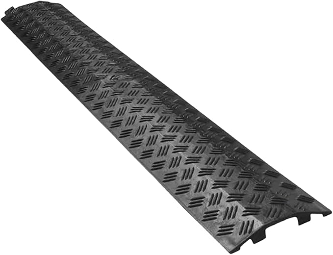 Cable Ramp Traffic Protector - Outdoor Drive Over Speed Bump | Protective Cover for Driveway, Garage, Garden, Sidewal Walkway Gravel Asphalt and Parking Areas