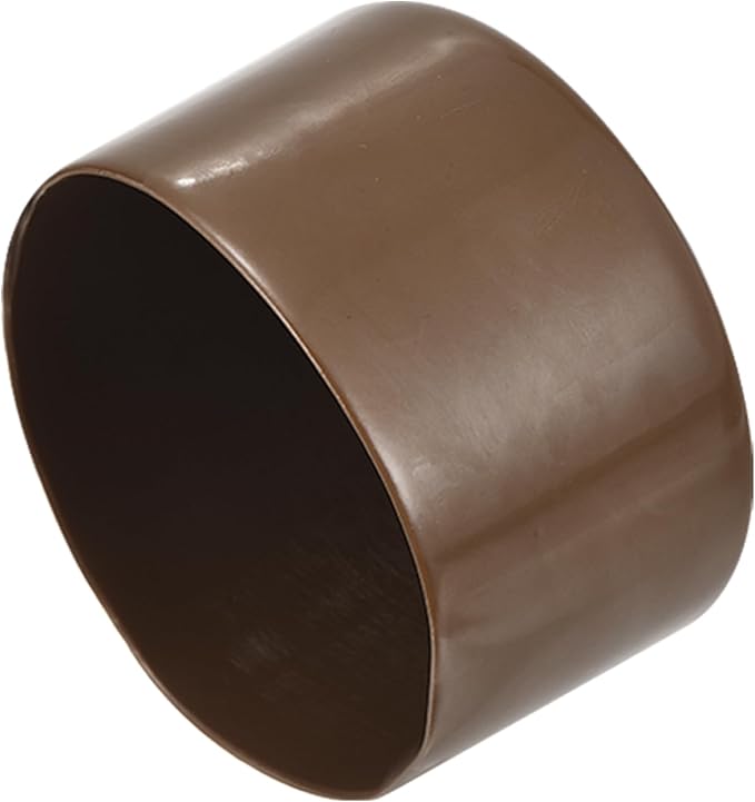 uxcell 4pcs Rubber End Caps 70mm(2 3/4") ID Vinyl Round Tube Bolt Cap Cover Screw Thread Protectors Brown, 40mm Height