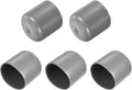 uxcell 5pcs Rubber End Caps Protective Caps 30mm ID Vinyl PVC Round Tube Bolt Cap Cover Screw Thread Protectors Light Gray