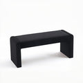 Velvet Entryway Bench End of Bed Bench Upholstered Modern Window Bench Comfy Ottoman for Dining Room/Bedroom/Living Room/Hallway/Indoor (Black)