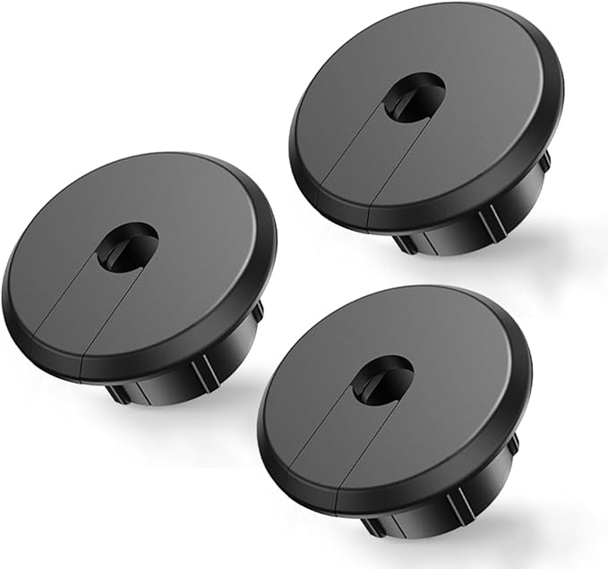 Wall Bushing Grommet for Starlink Dishy Router Ethernet adapter Cable, Starlink Cable Routing Kit Feed-Through for 1 inch Wall Hole and Furnitures Wire Hole (Black, 3 Pack)