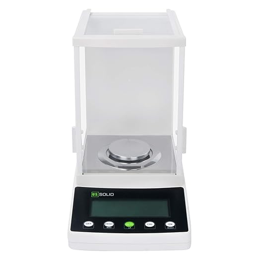 U.S. Solid 1mg Precision Balance, 600g x 0.001g Analytical Lab Scale with RS232 Interface, Parts Counting, Percentage Weighing, Precise Measurement, g/mg/ct/oz for Scientific Use, Jewelry