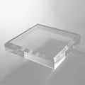 CiaoHER 2in Thickness Beveled Solid Acrylic Display Block Clear Polished Pedestal Stand Riser Solid Base (12x12)