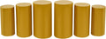 Eapmic Pedestal Stands for Party, Cake Pedestal Stand, Dessert Table Display Plinth Pillars, Sculpture Display Column Decoration Cube for Wedding Birthday (Gold, Cylinder-6Pcs(27.56"+26"+23.62"))