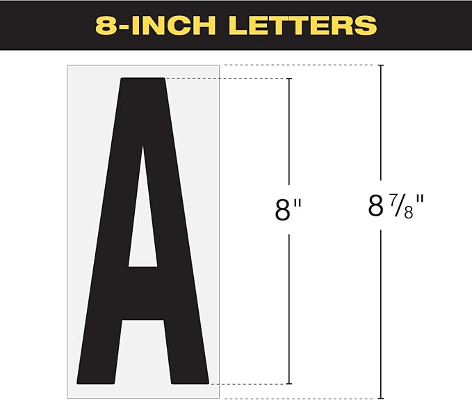 Excello 8" Red and Black Marquee Sign Letter Box Set