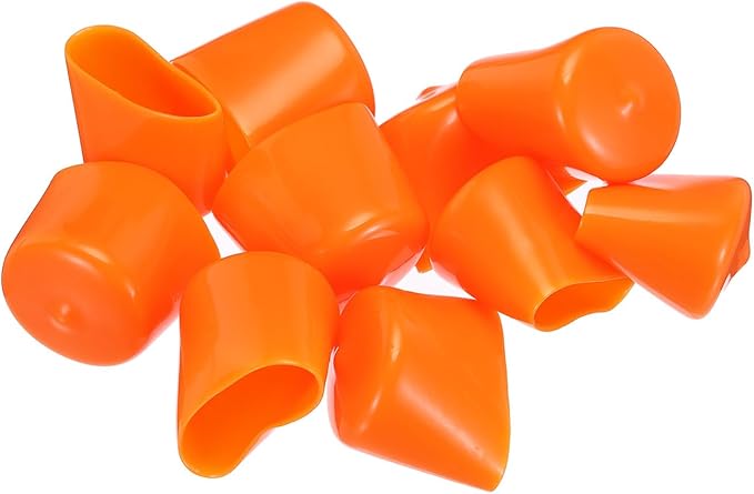 uxcell 10pcs Rubber End Caps 30mm(1 3/16") ID Vinyl Round End Cap Cover Screw Thread Protectors,Orange