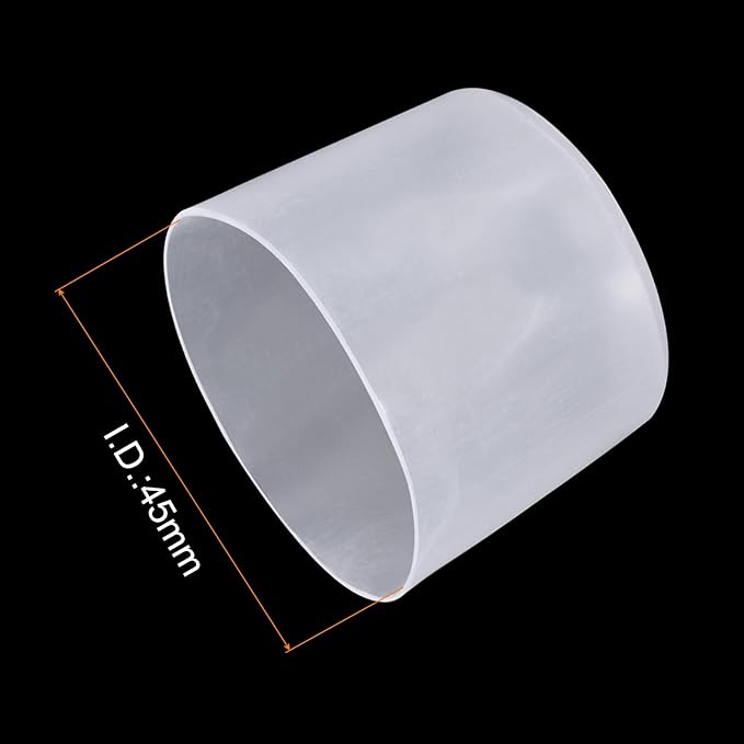 uxcell 10pcs Rubber End Caps 45mm(1.8") ID Vinyl Round End Cap Cover Screw Thread Protectors Clear