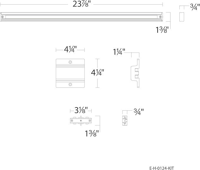 Amped Collection 3-Light 48in Field Cuttable LED Track Lighting Kit with 3 LED 5-CCT Selectable Track Heads, 4ft Track, End Caps, Floating Feed in White Finish