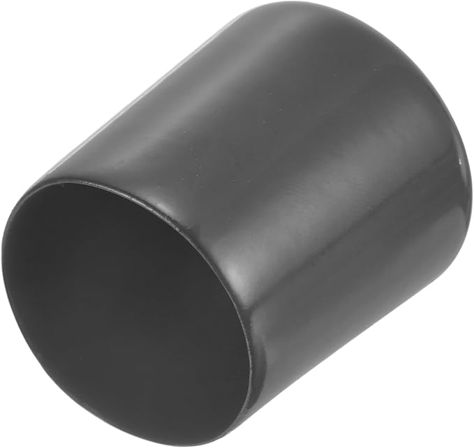 uxcell 4pcs Rubber End Caps 40mm ID Vinyl Round End Cap Cover Screw Thread Protectors Dark Grey, 40mm Height