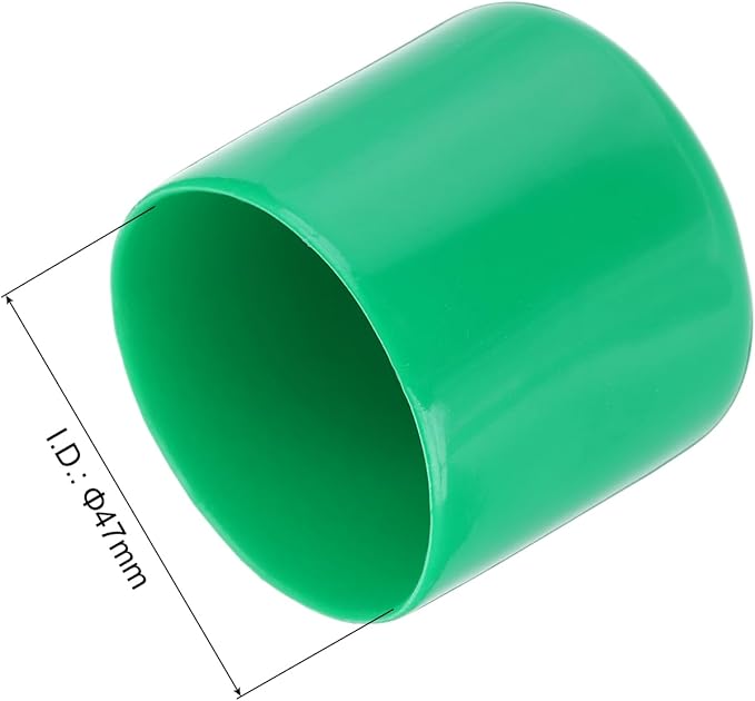 uxcell 10pcs Rubber End Caps 47mm(1 7/8") ID Vinyl Round End Cap Cover Screw Thread Protectors Dark Green