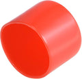 uxcell 4pcs Rubber End Caps 40mm ID Vinyl Round End Cap Cover Screw Thread Protectors Red, 40mm Height