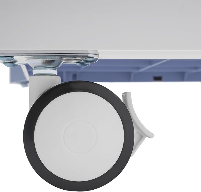 Professional 3-Tier 2-Drawer Salon Trolley Cart with Wheels Utility Cart with Drawers Mobile Storage Cart, Max 50kg/110lb Load, 16.14 * 16.14 * 26.38in (Blue)