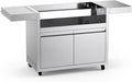 Stainless Steel Grill Cart for Hygrill 5-Burner Built-In Gas Grill, Outdoor Kitchen Island with Foldable Side Shelves and Storage Cabinet