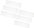 PATIKIL 6 Pack Shelf Dividers for Closet Organization, 11x1.18x2.4 Acrylic Closets Separator Kitchen Cabinet Shelves Under Bed Blocker for Bedroom Kitchen Office, Clear