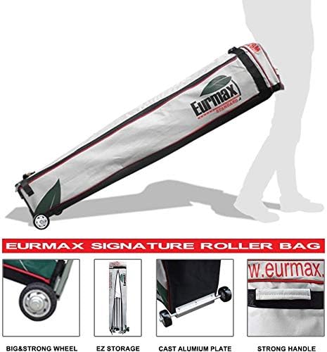 Eurmax USA 5'x5' Pop Up Canopy Tent Commercial Instant Canopies with Heavy Duty Roller Bag,Bonus 4 Sand Weights Bags (Sky Blue)