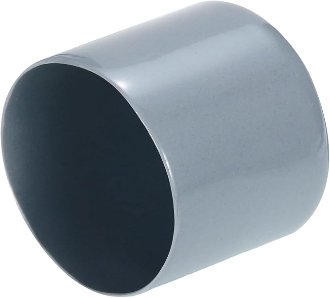 uxcell 4pcs Rubber End Caps 45mm ID Vinyl Round Tube Bolt Cap Cover Screw Thread Protectors Grey, 40mm Height