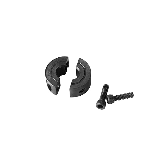 (4-Pack) Shaft Collar 3/4" Bore, 1045 Steel Double Split Clamp-On Shaft Collars Style, 1-1/2" OD, 1/2" Thickness, with M4 Set Screws