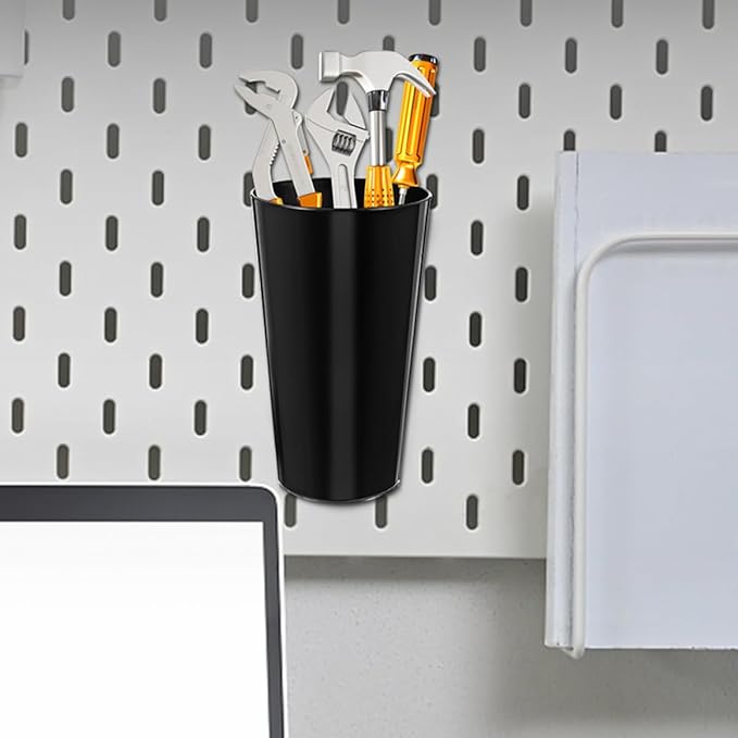 4 Sets Pegboard Hooks with Steel Cups Organizer Kit for Craft Garage Kitchen Wall Storage Space-Saving Hanging Accessories with Strong Load Capacity and Easy Installation
