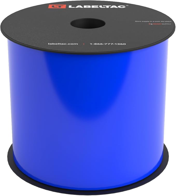 LabelTac 4 and Pro Model Indoor/Outdoor Rack Label Supply 4" x 150' Blue