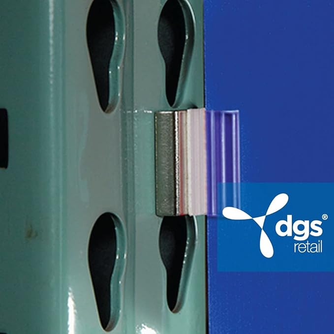 DGS Retail Magnetic Aisle Sign Gripper Holder for Store Signage, 7/8H, 50 Pack