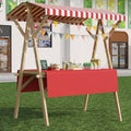 Foldable Vendor Cart with Wheels - Portable Outdoor Concession Stand Booth for Farmers Markets, Street Fairs, and Vending Displays, Commercial Kiosk Stall