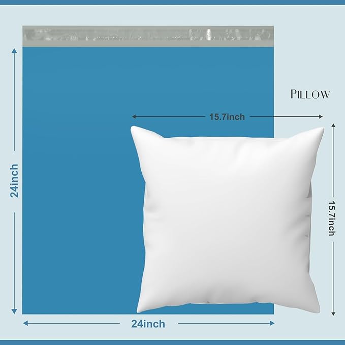 Metronic Poly Mailers 24x24 300 Pcs, Large Shipping Bags Bulk for Clothing, Strong Adhensive Shipping Envelopes for Small Business, Mailers Poly Bags, Tear-resistant Mailing Bags in Dark Blue