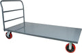 Flatbed Platform Cart Industrial Dolly – Heavy Duty 72” x 36” Hand Push Truck, Super Heavy Duty Flatbed with 2000Lb Capacity & 8'' Swivel Locking Wheels for Commercial Moving