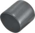 uxcell 4pcs Rubber End Caps 1 1/4"(32mm) ID Vinyl Round End Cap Cover Screw Thread Protectors Dark Grey, 30mm Height